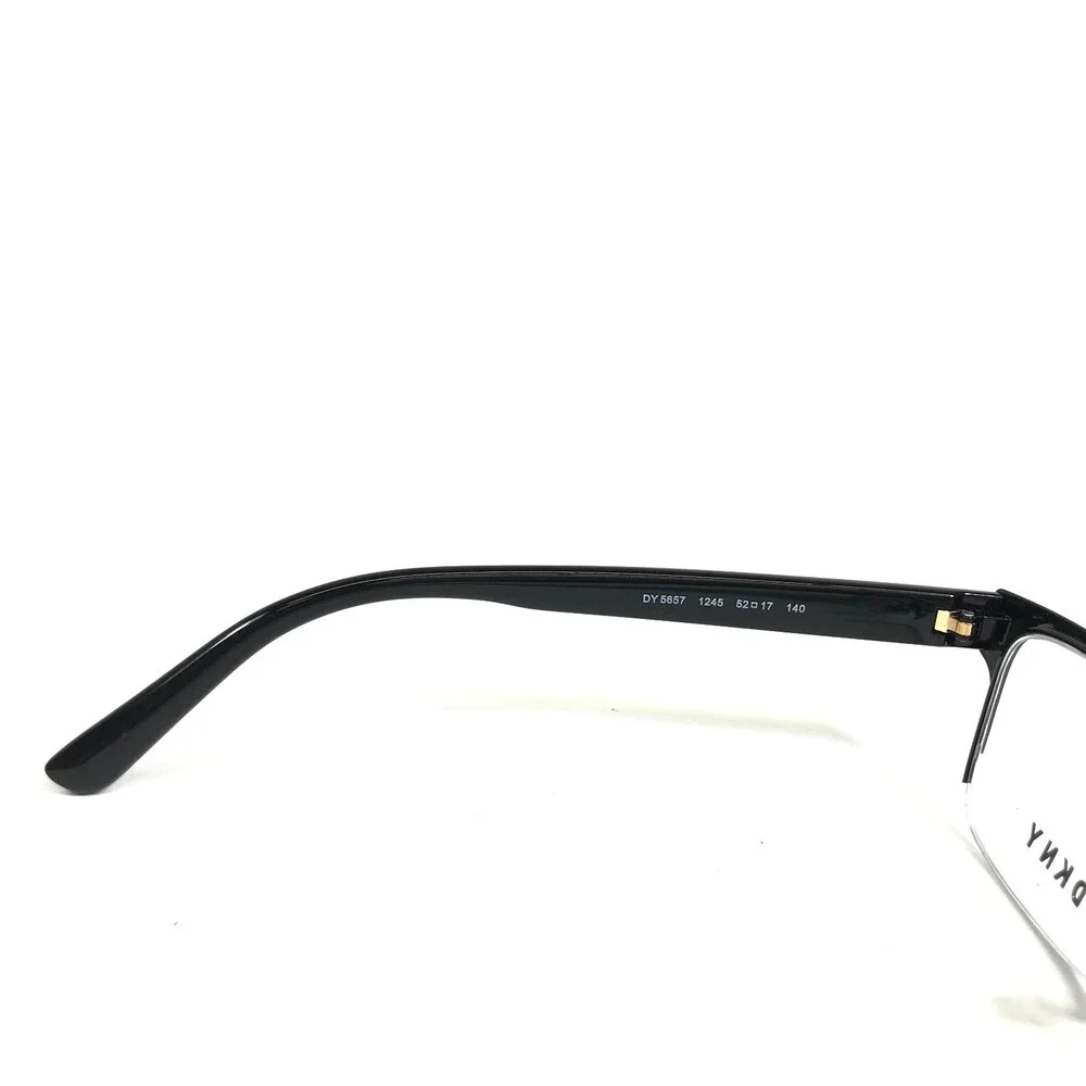DKNY Eyeglasses Frames DY5657 1245 Black Cat Eye Rectangular Half Rim 52-17-140